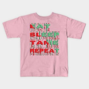 Eat Sleep Tame Repeat Kids T-Shirt